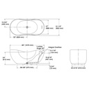 Kohler 1800-HW1 Abrazo Freestanding Bath