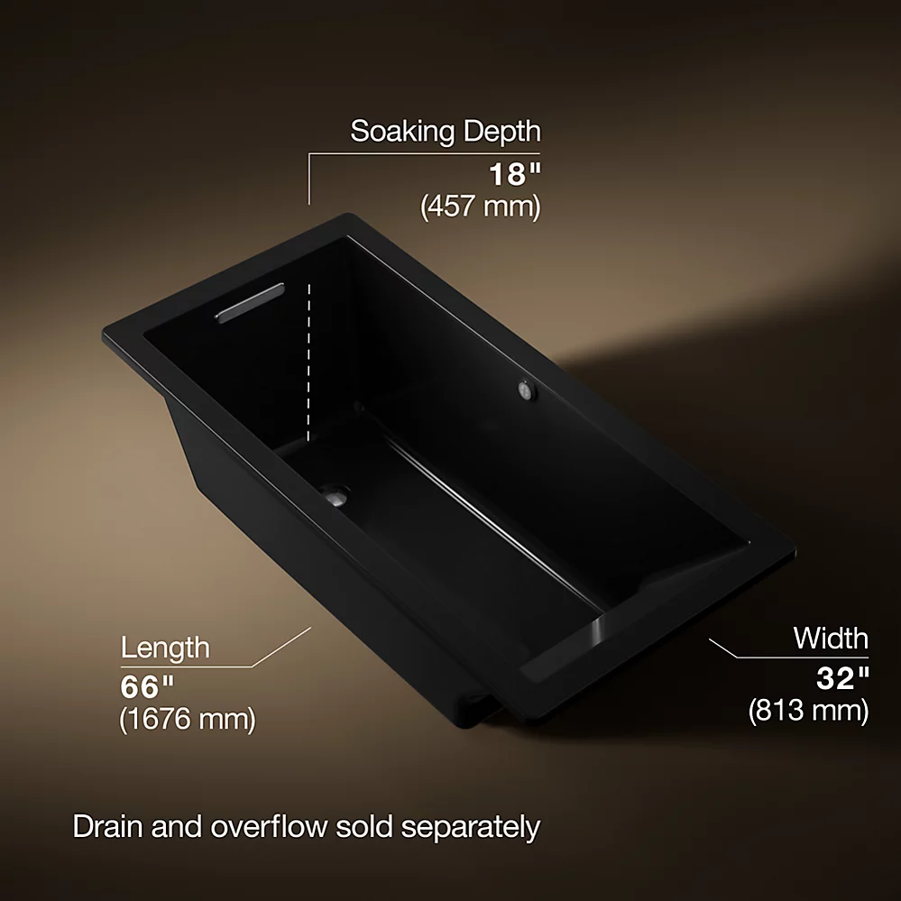 Kohler 1821-W1-7 Underscore Bask Di 66X32 Bath