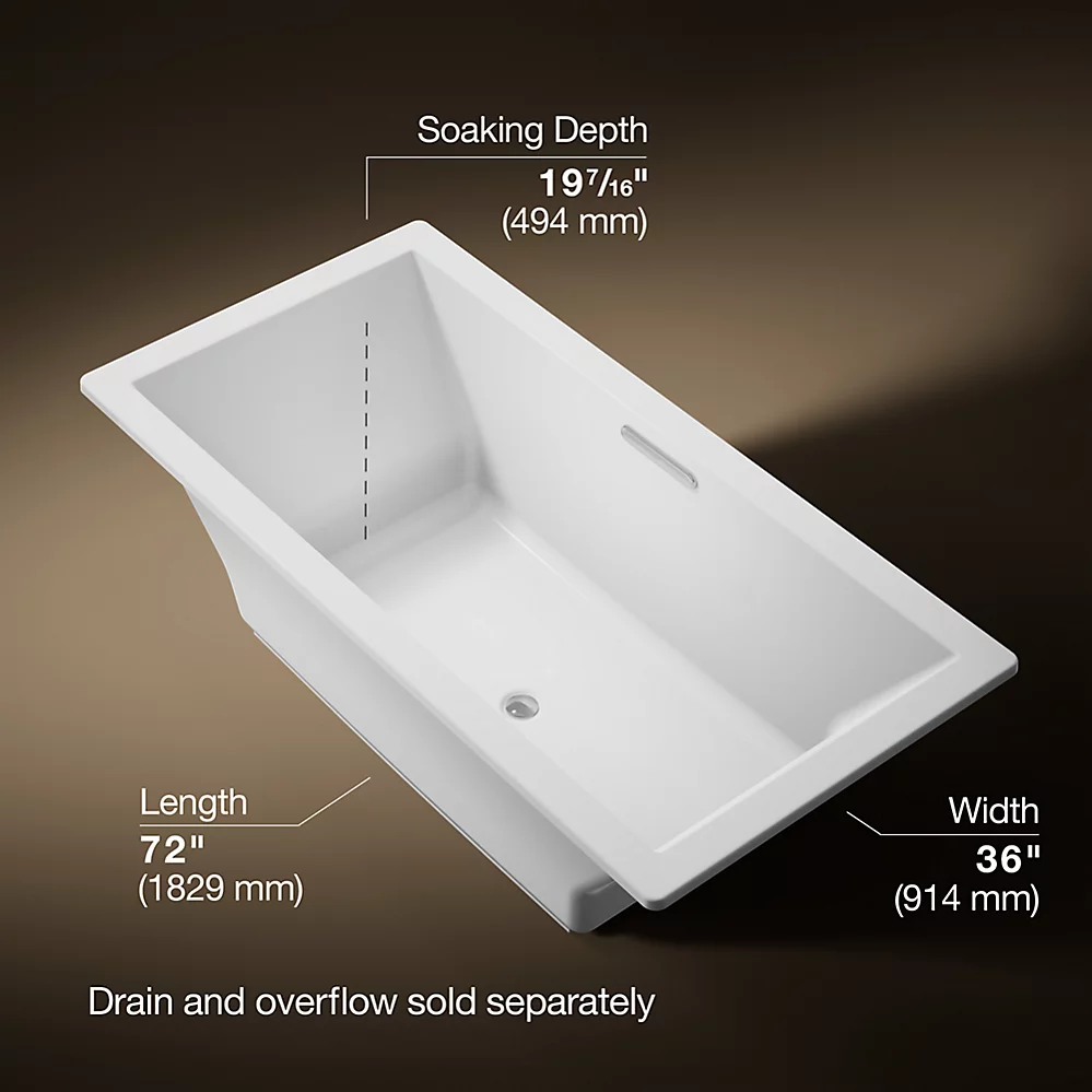 Kohler 1834-0 Underscore 72X36 Bath