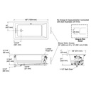 Kohler 1849-GH-95 Underscore 60X36X21 Heated Bm Bath