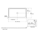 Kohler 1938-0 Ballast Shower Base 66X36 Ctr Drain
