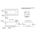 Kohler 1946-L-0 Archer 60X30 3-Flange Bath