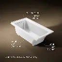Kohler 1946-LW-0 Archer Bask 60X30 3-Flange Bath