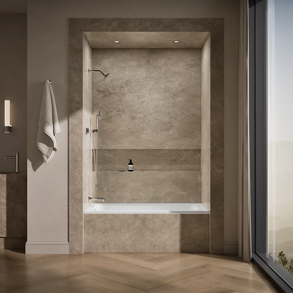 Kohler 1946-LW-0 Archer Bask 60X30 3-Flange Bath