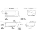 Kohler 1946-LW-95 Archer Bask 60X30 3-Flange Bath