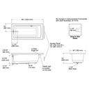 Kohler 1946-W1-7 Archer Bask 60X30 Drop-In Bath