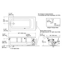 Kohler 1947-GHLF-96 Archer Heated Bbm 5' Bath, Lh Flg