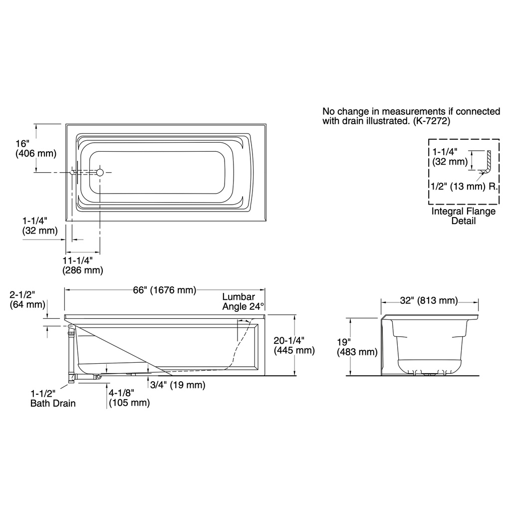 Kohler 1948-LA-96 Archer 66X32 Ia Bath