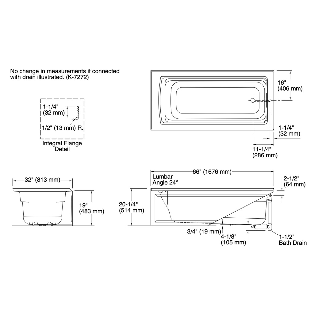 Kohler 1948-RA-95 Archer 66X32 Ia Bath
