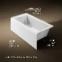 Kohler 1956-LA-0 Underscore 60X30 Ia Bath, Lh