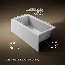 Kohler 1956-RA-95 Underscore 60X30 Ia Bath, Rh