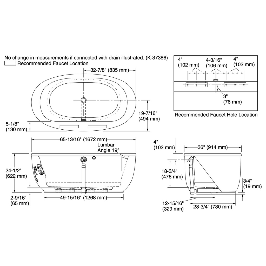 Kohler 1967-GH-0 Sunstruck Fs Heated Bbm Bath W/Fltd Apn