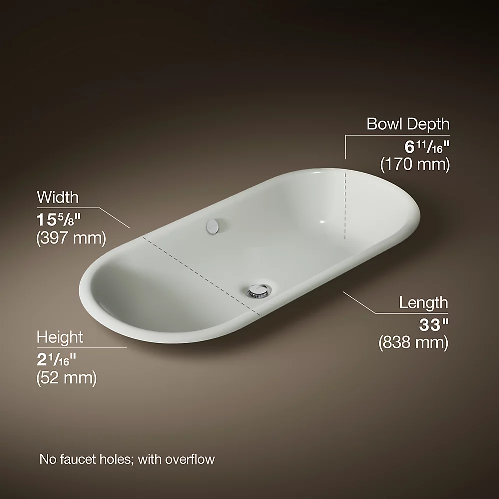 Kohler 20213-P5-FF Iron Plains Wading Pool Capsule Lav