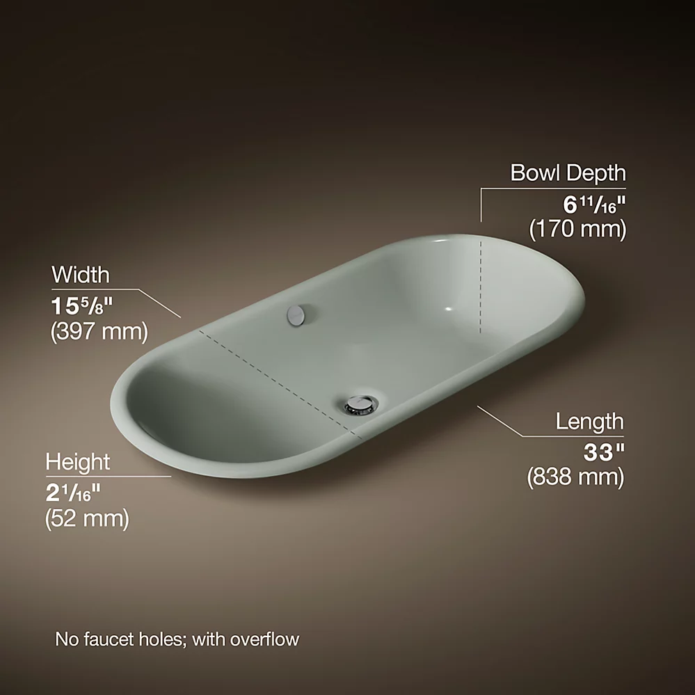Kohler 20213-W-FF Iron Plains Wading Pool Capsule Lav
