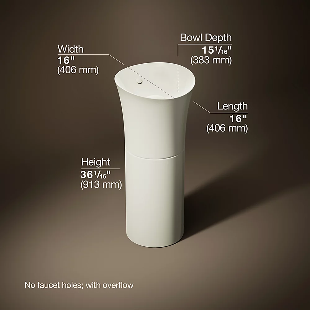 Kohler 20701-96 Veil Pedestal Lavatory