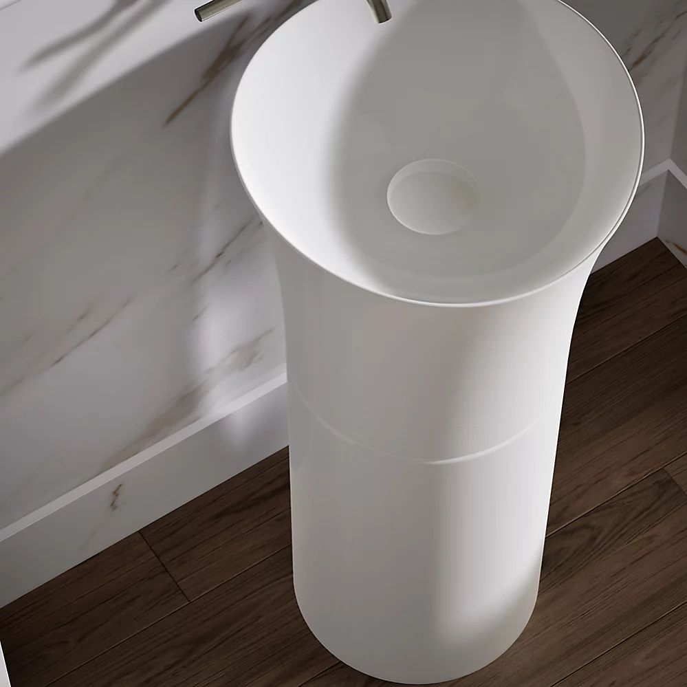 Kohler 20701-N-0 Veil Pedestal Lavatory No Overflow
