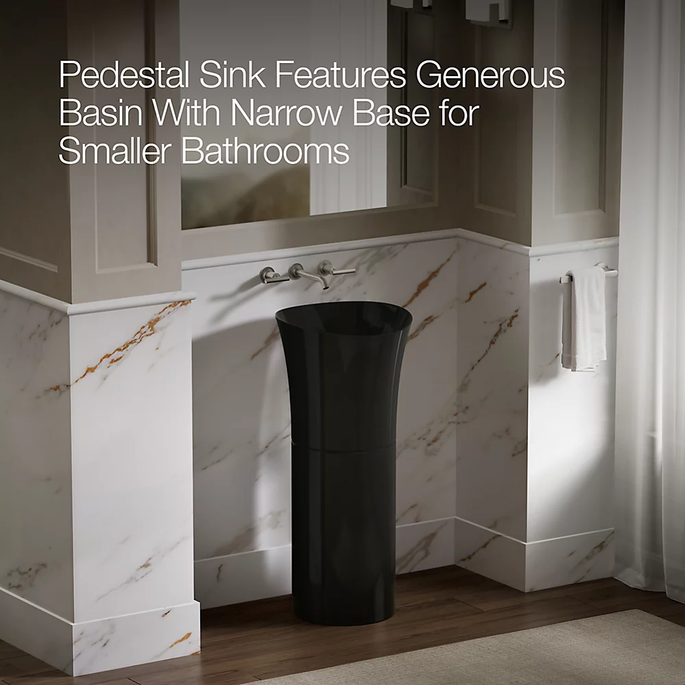 Kohler 20701-N-7 Veil Pedestal Lavatory No Overflow