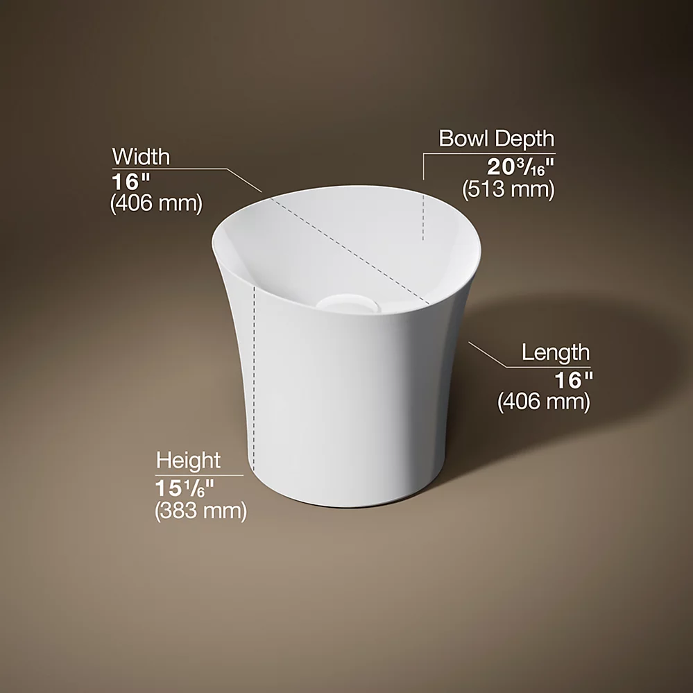 Kohler 20703-N-0 Veil Lavatory No Overflow