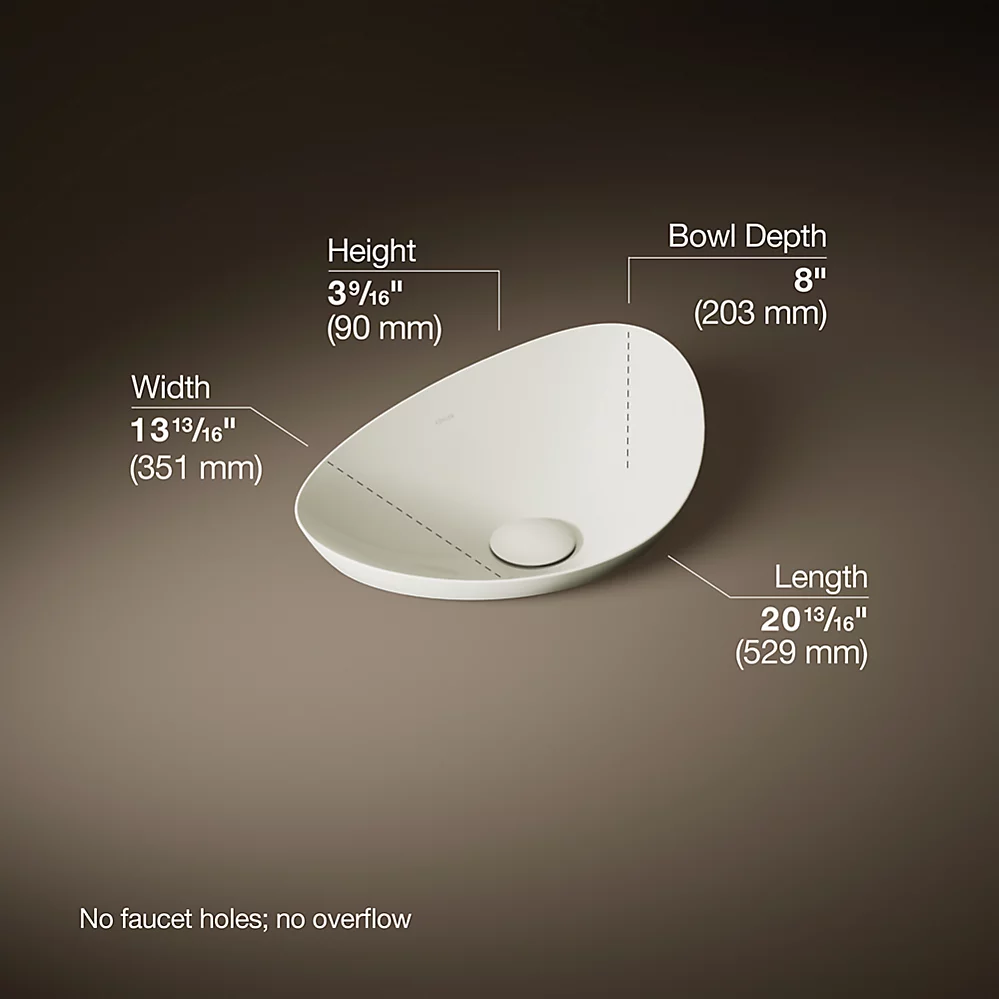 Kohler 20704-N-96 Veil Small Vessel No Overflow