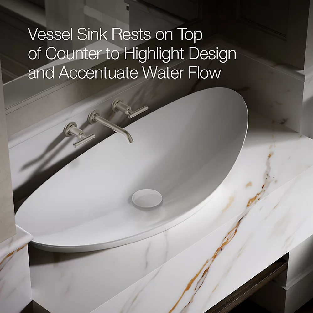 Kohler 20705-N-0 Veil Trough Vessel No Overflow