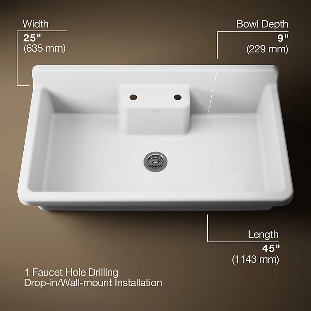 Kohler 21103-2HP5-0 Farmstead Freestanding Kitchen Sink