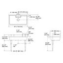 Kohler 21103-3HW-0 Farmstead Freestanding Kitchen Sink