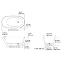 Kohler 21388-HB1 Brazn Freestanding Bath 66X35