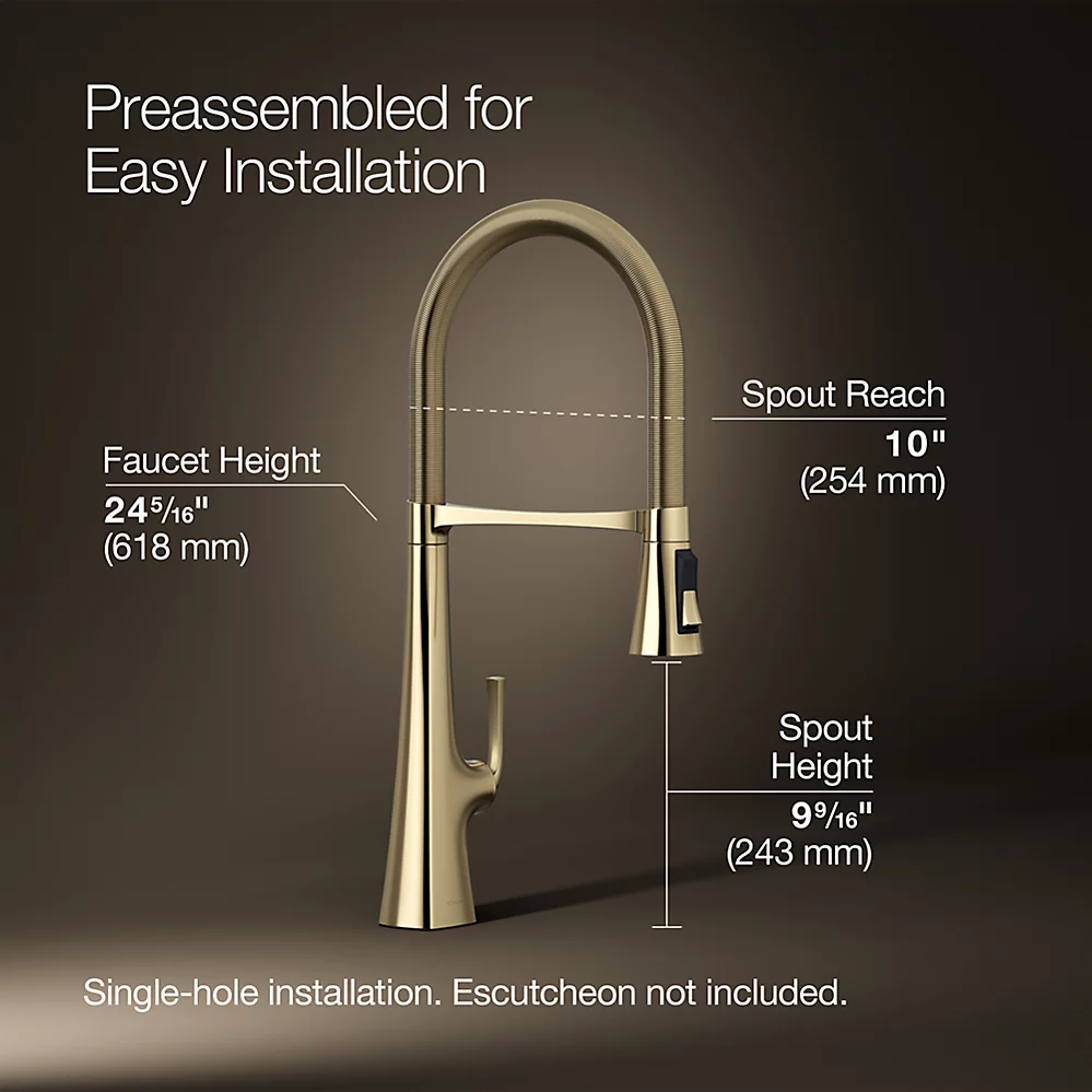 Kohler 22060-AF Graze Semi-Pro Kitchen Faucet