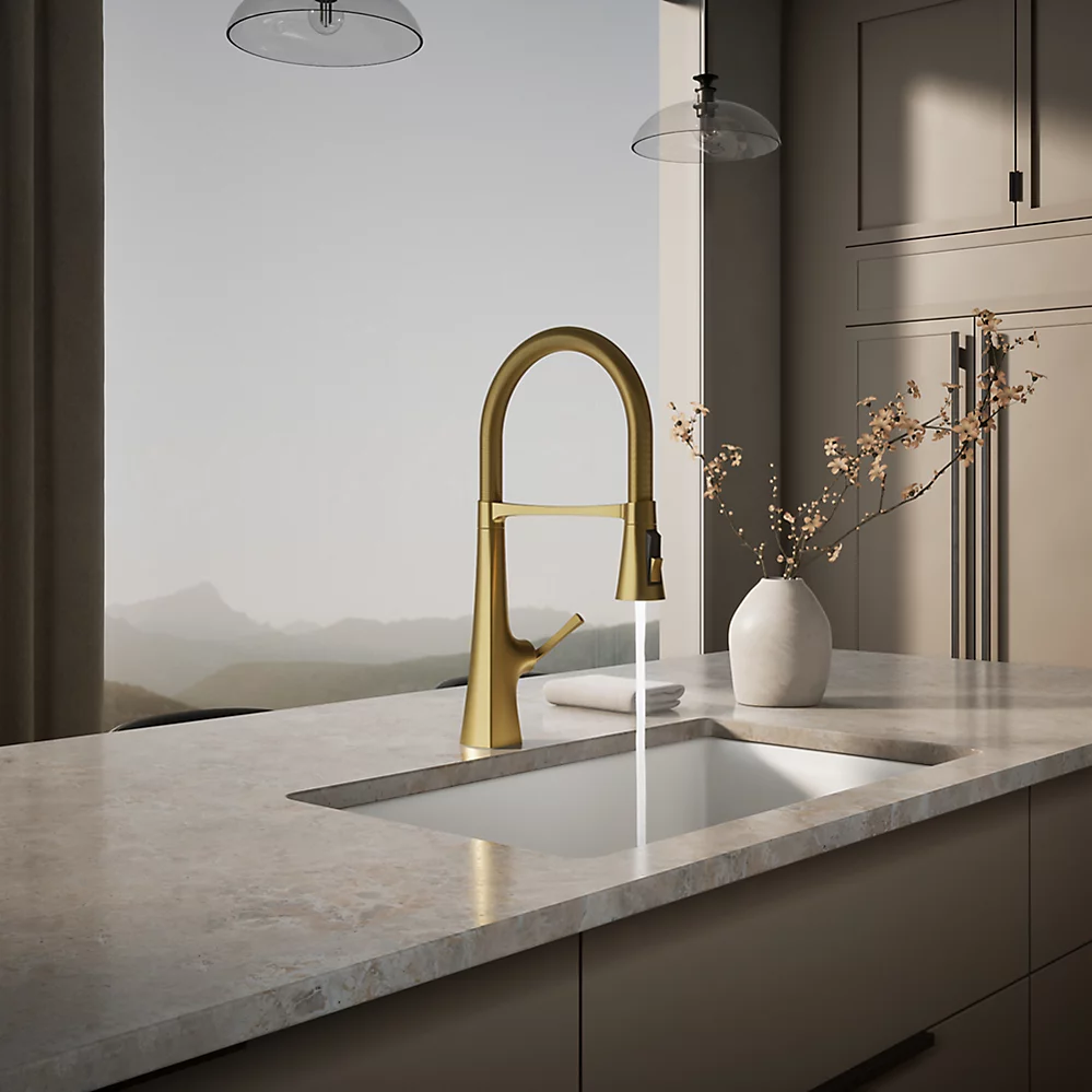 Kohler 22061-2MB Graze Medium Semi-Pro Kitchen Faucet