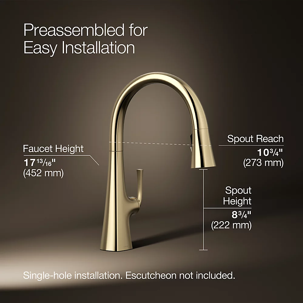 Kohler 22062-AF Graze Pull-Down Kitchen Faucet