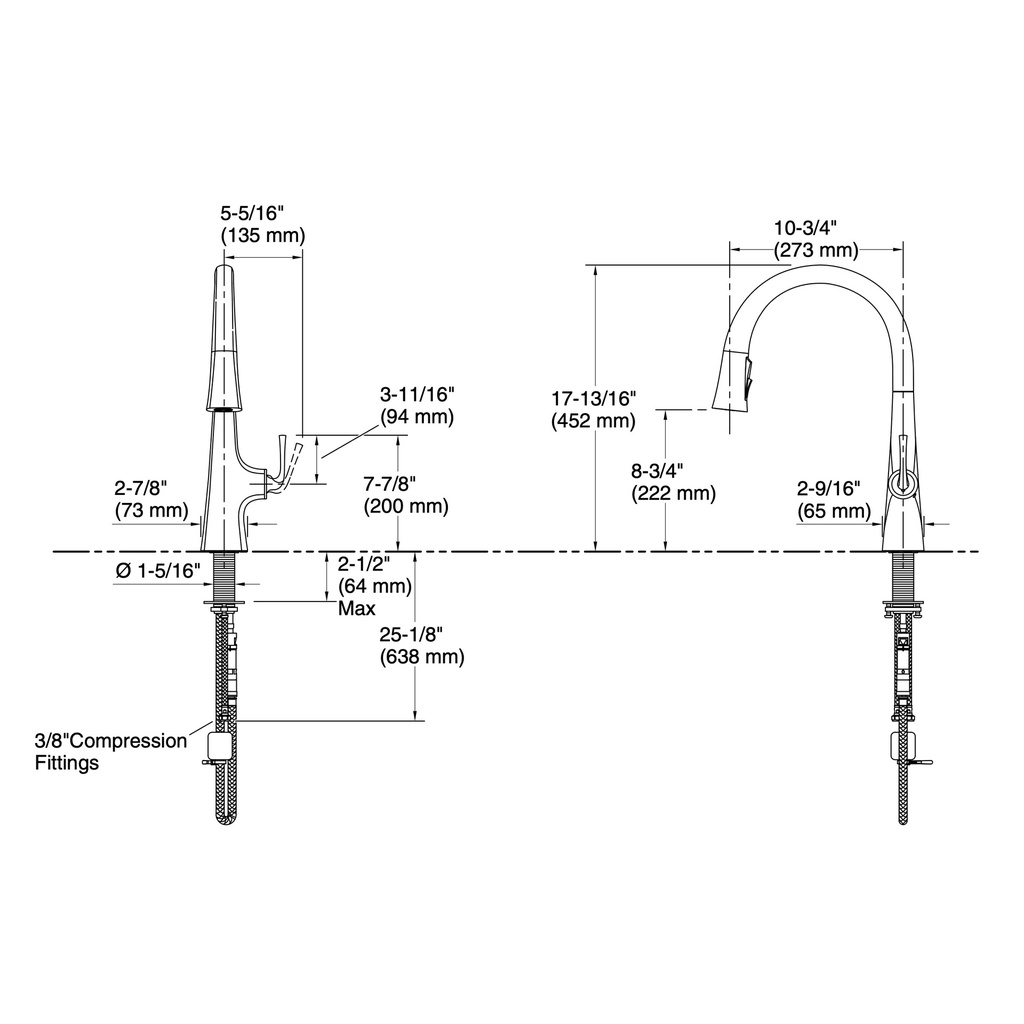 Kohler 22062-AF Graze Pull-Down Kitchen Faucet