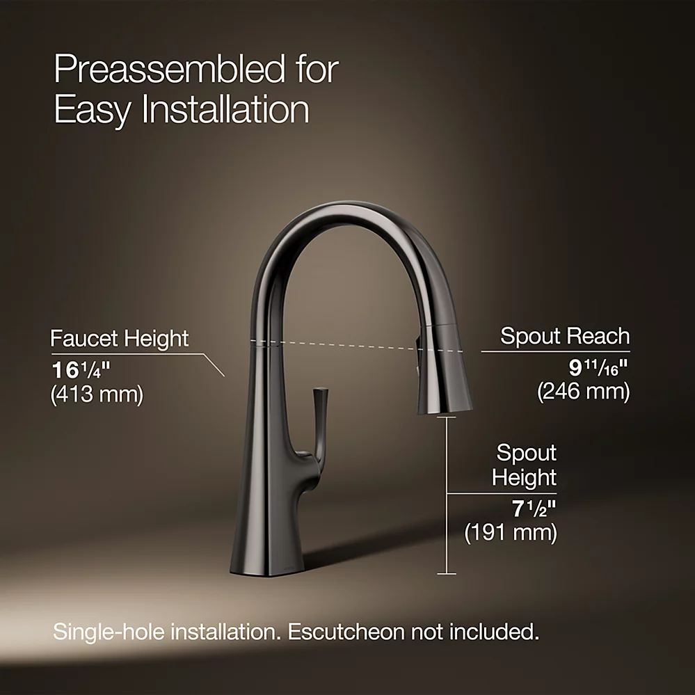 Kohler 22063-TT Graze Secondary Pull-Down Kitchen Fct