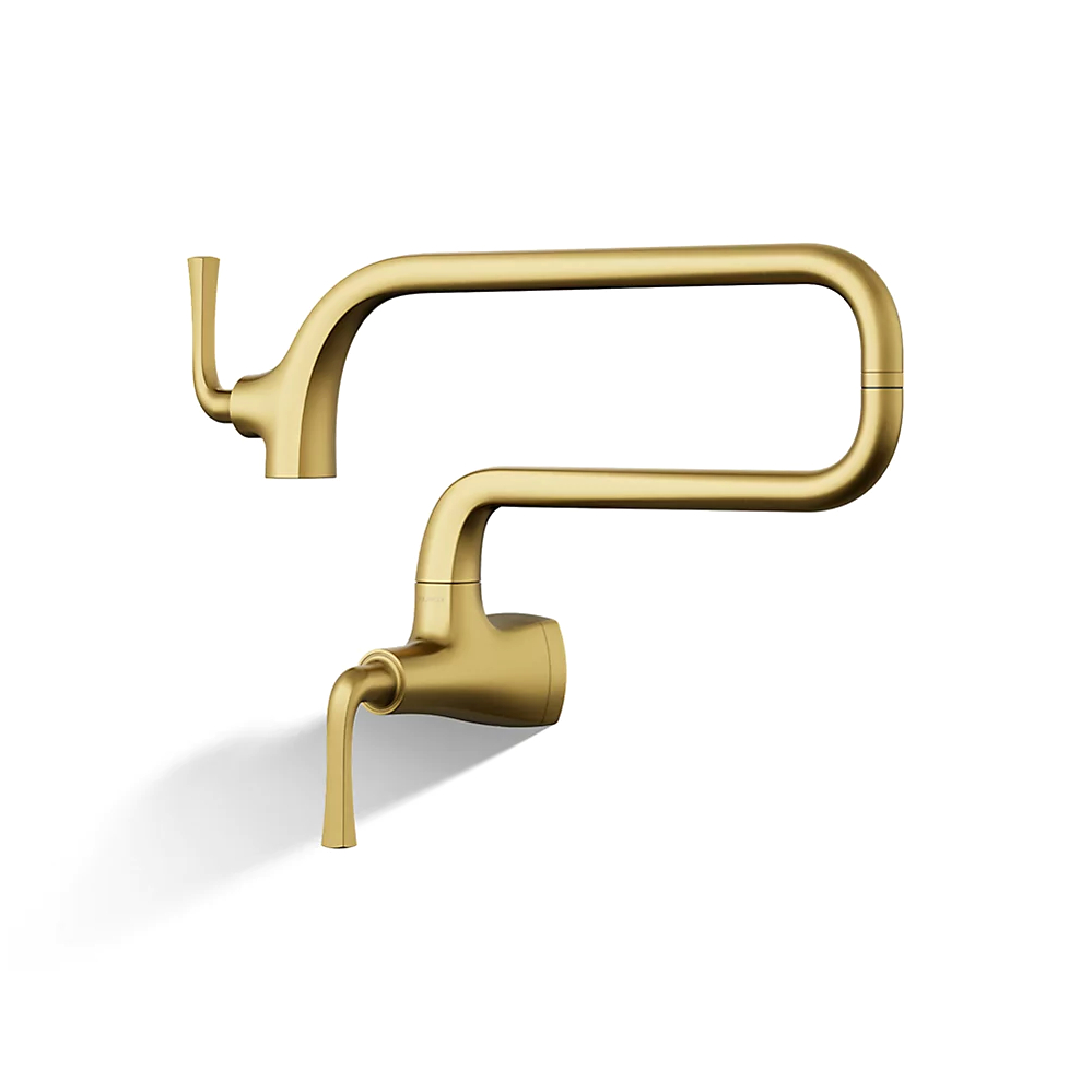 Kohler 22066-2MB Graze Wall-mount Pot Filler Vibrant Brushed Moderne Brass
