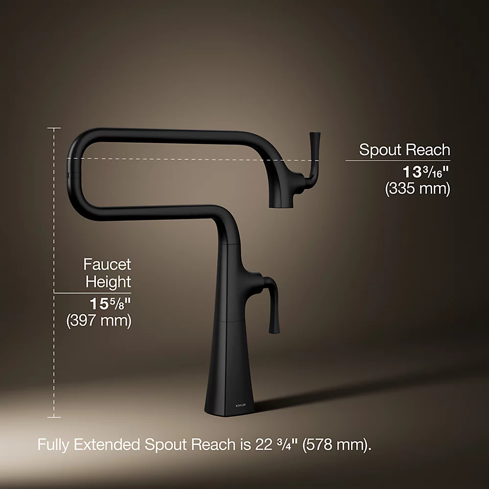 Kohler 22067-BL Graze Dm Pot Filler