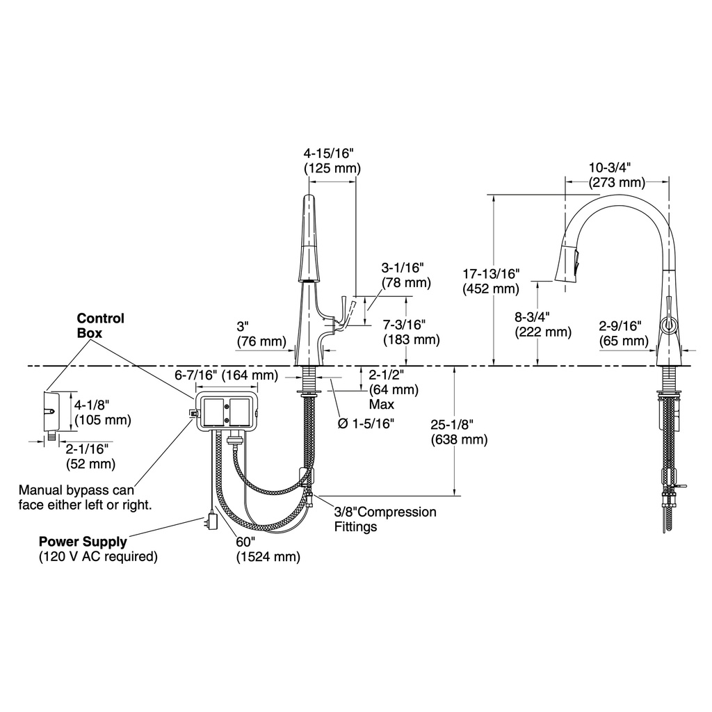 Kohler 22068-2MB Graze Pull-Down Kitchen Faucet W/Response