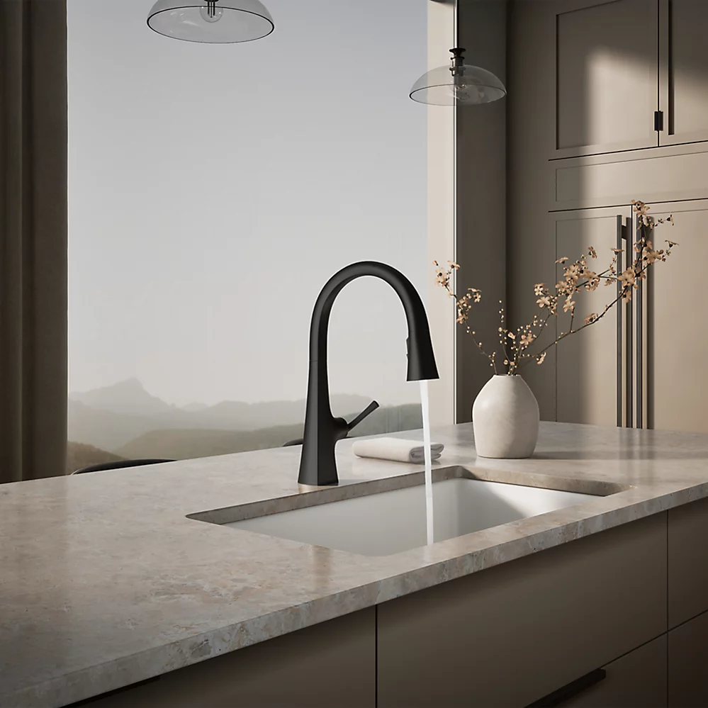 Kohler 22068-BL Graze Pull-Down Kitchen Fct W/Response