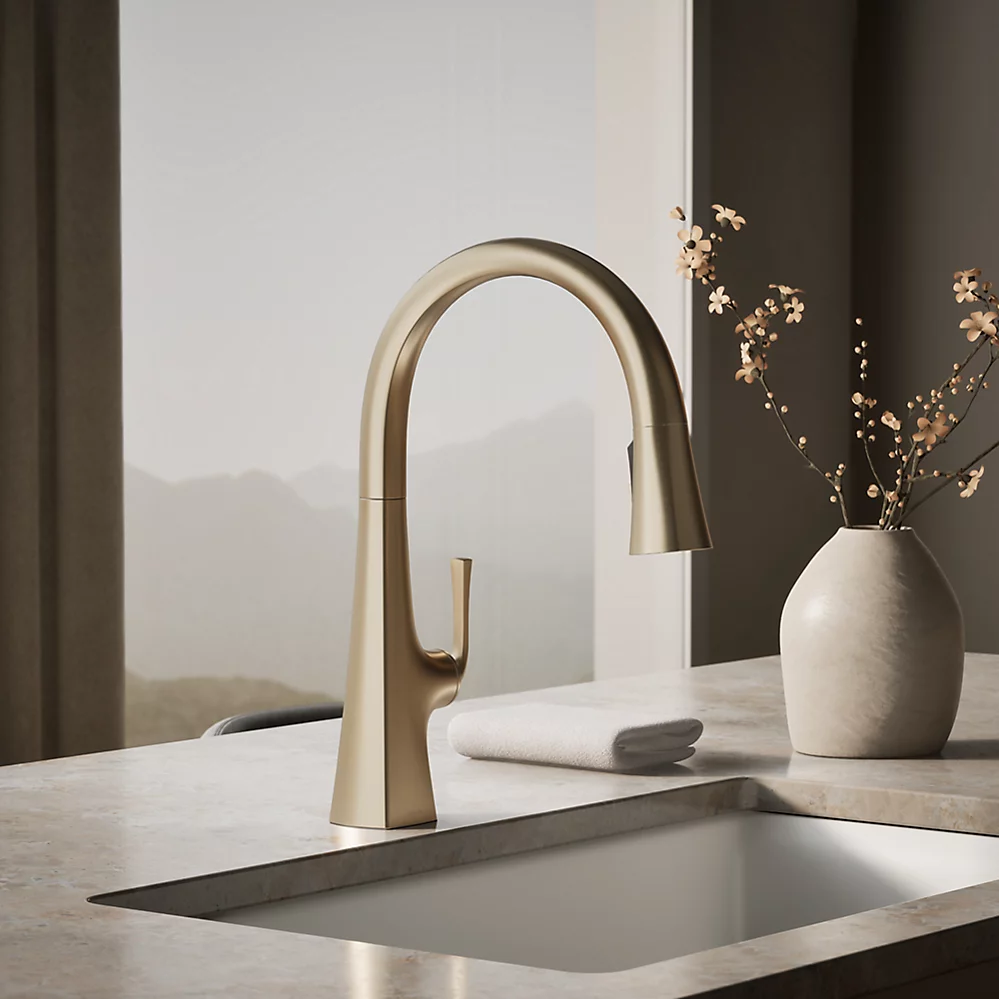 Kohler 22068-BV Graze Pull-Down Kitchen Fct W/Response