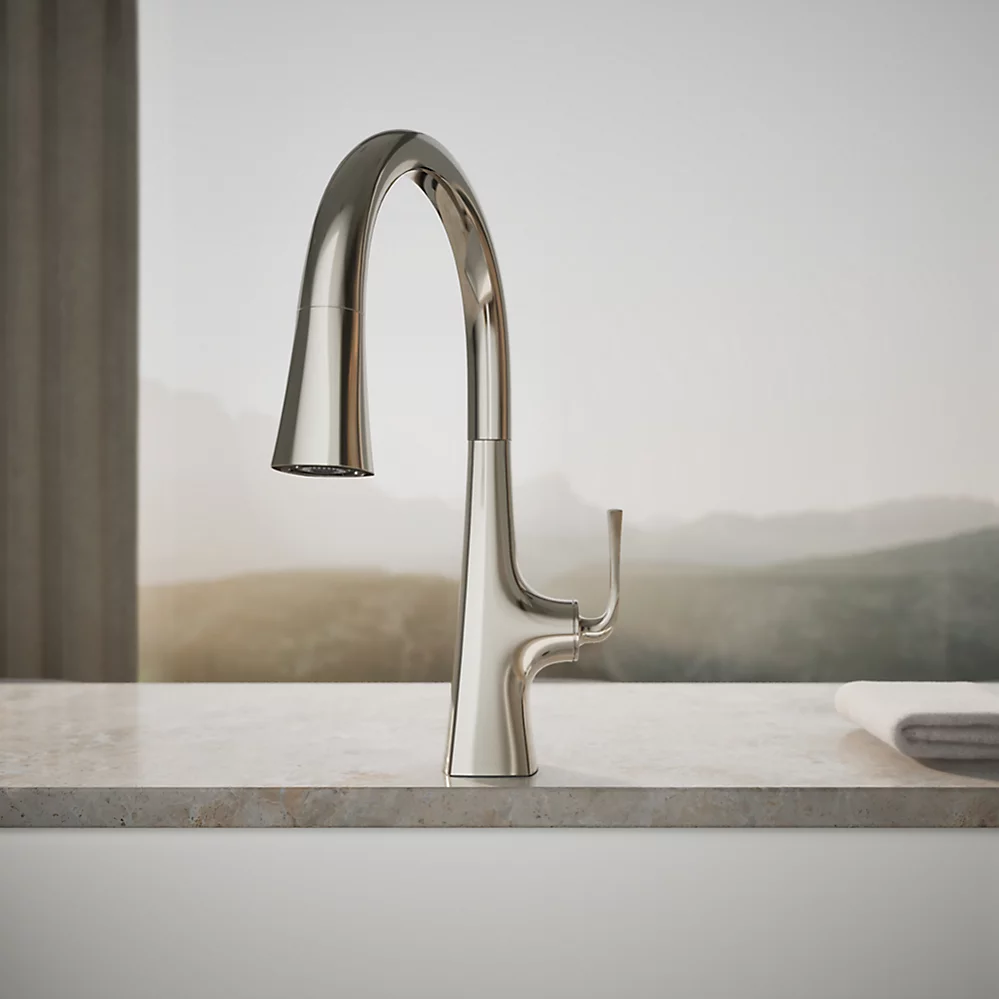 Kohler 22068-SN Graze Pull-Down Kitchen Fct W/Response