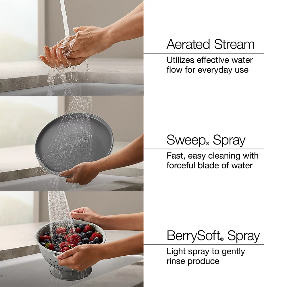 Kohler 22068-WB-CP Graze Pull-Down W/ Kohler Konnect