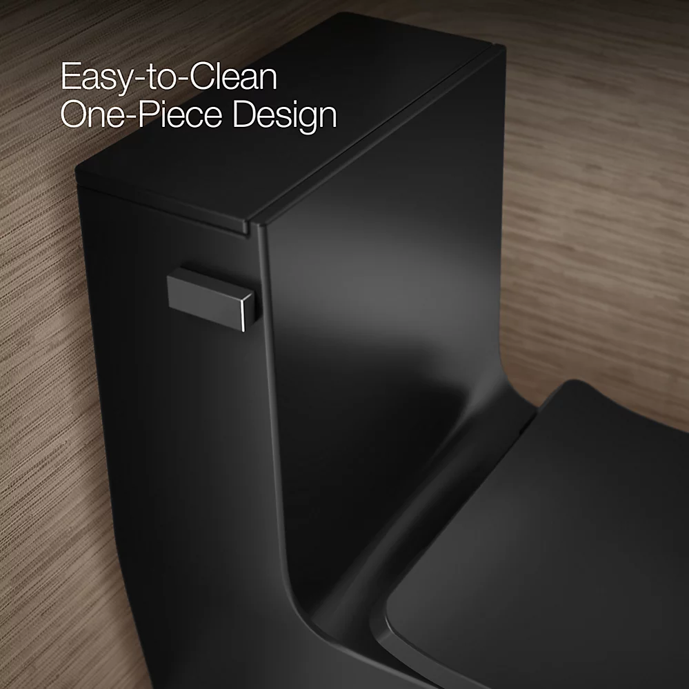 Kohler 22378-HB1 Brazn 1Pc Toilet W/Seat Honed Black