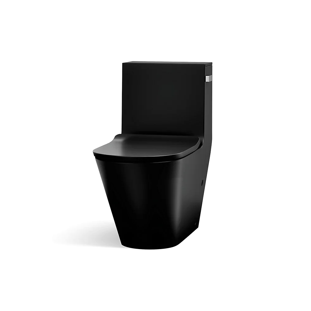 Kohler 22378-HB1 Brazn 1Pc Toilet W/Seat Honed Black