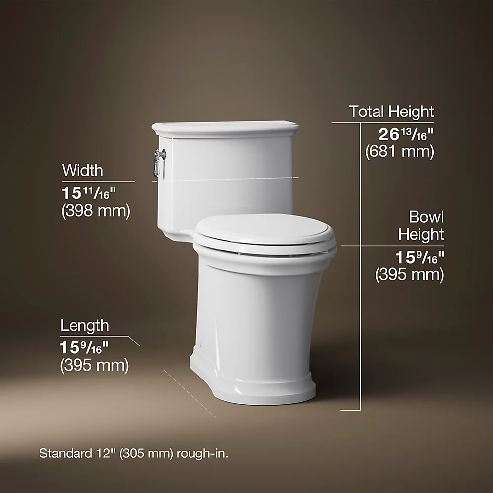 Kohler 22695-0 Harken 1-Pc Toilet 1.28G