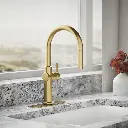 Kohler 22974-2MB Crue Touchless Pulldown Kitchen Faucet Vibrant Brushed Moderne Brass