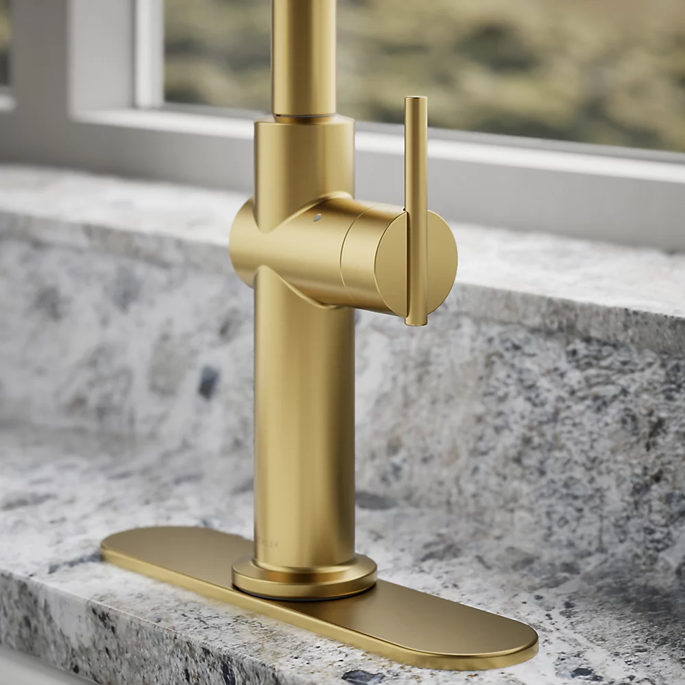 Kohler 22974-2MB Crue Touchless Pulldown Kitchen Faucet Vibrant Brushed Moderne Brass