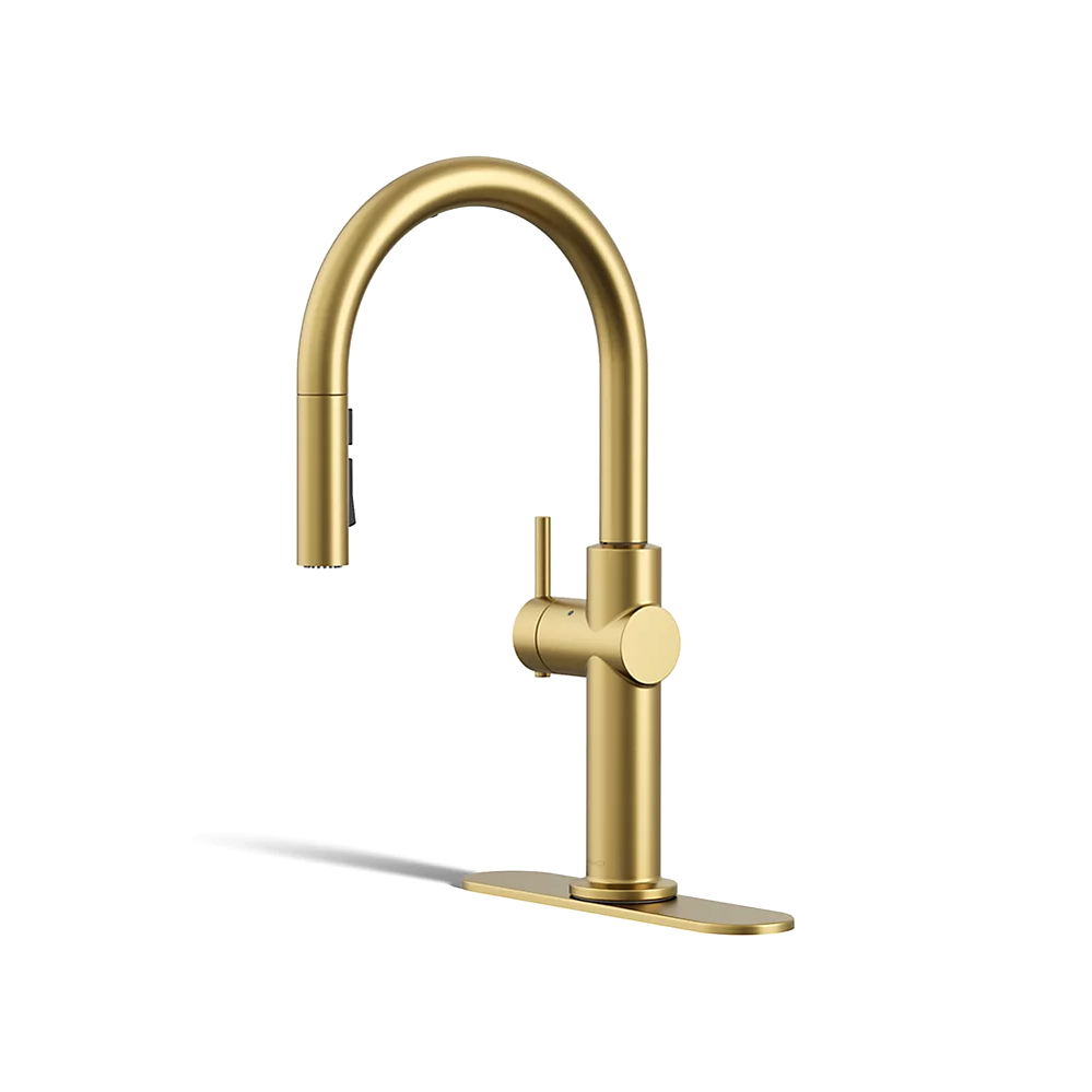 Kohler 22974-2MB Crue Touchless Pulldown Kitchen Faucet Vibrant Brushed Moderne Brass