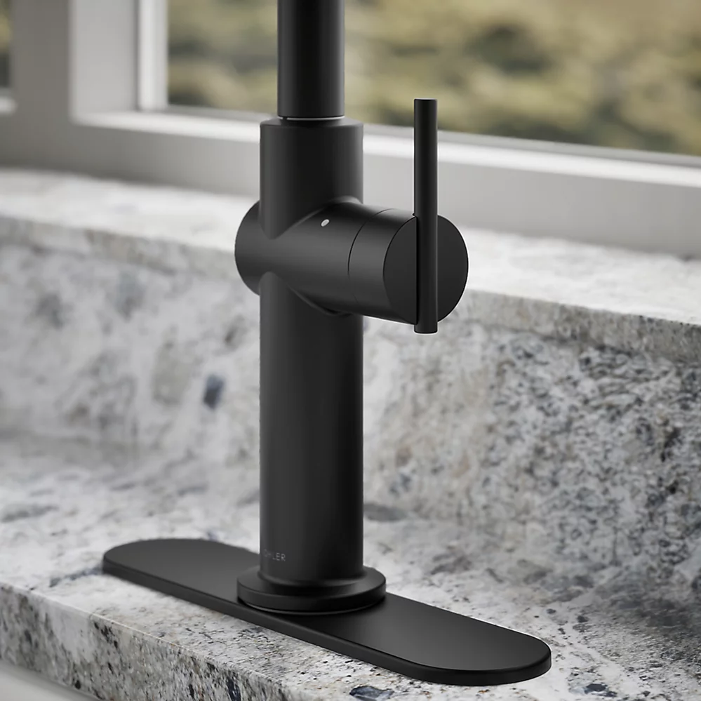 Kohler 22974-BL Crue Touchless Pulldown Kitchen Faucet Matte Black