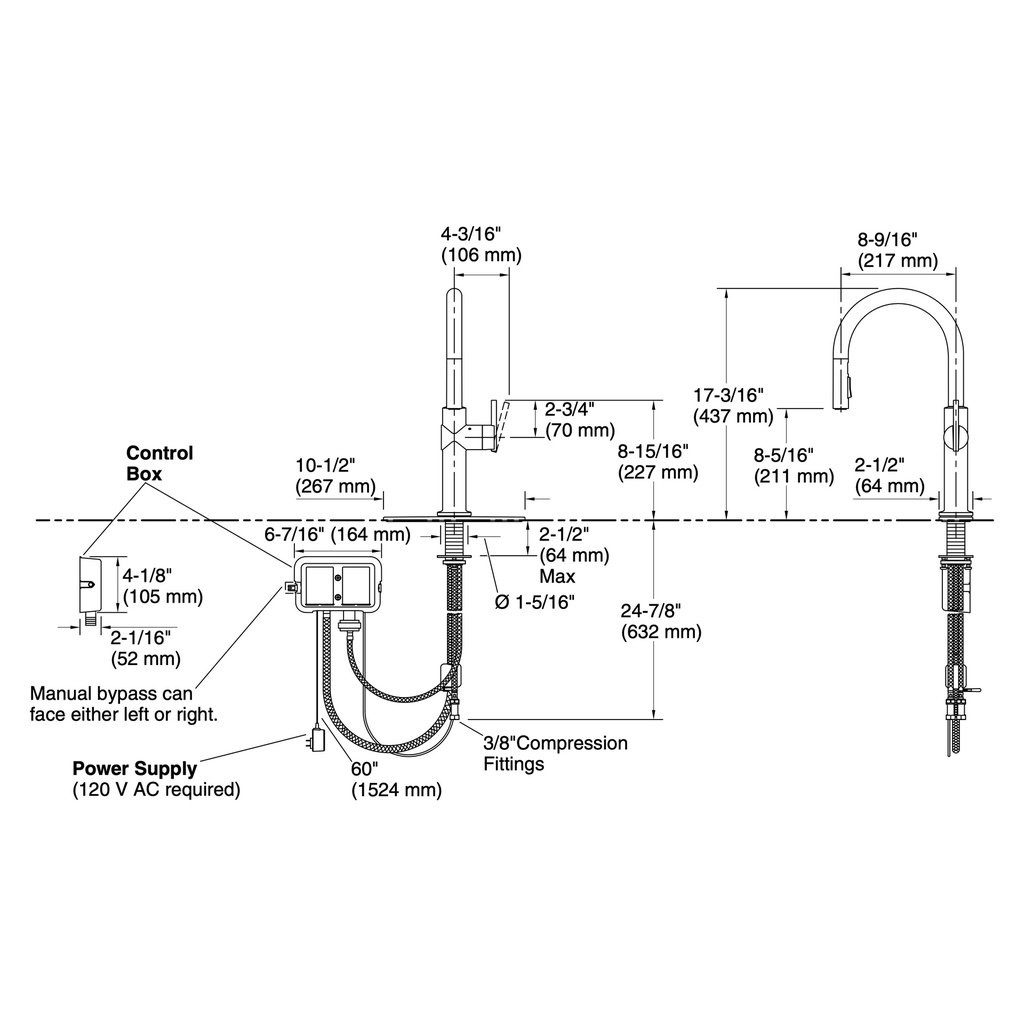 Kohler 22974-BL Crue Touchless Pulldown Kitchen Faucet Matte Black