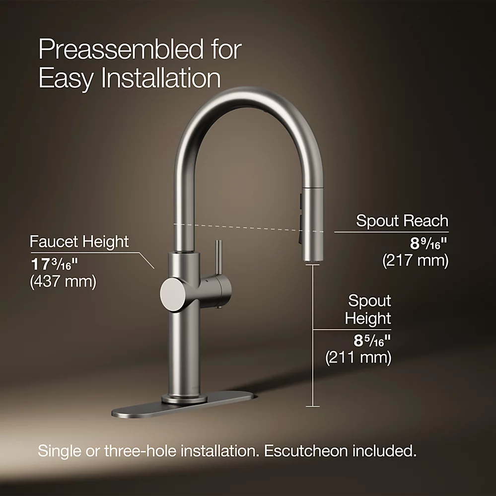 Kohler 22974-VS Crue Touchless Pulldown Kitchen Faucet