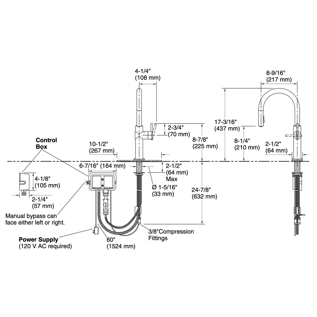 Kohler 22974-WB-2MB Crue Primary Pulldown W/Konnect