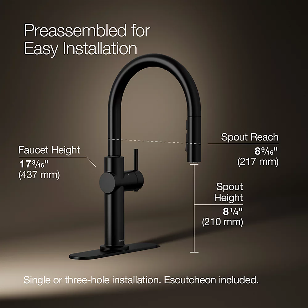 Kohler 22974-WB-BL Crue Primary Pulldown W/Konnect